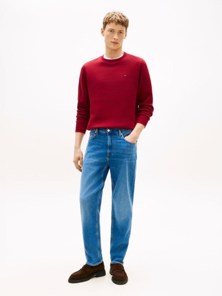 Blue Denton Straight Leg Jeans  Men