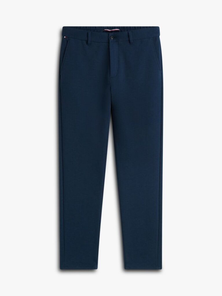 Blue Harlem Interlock Knit Pique Tapered Leg Trousers  Men