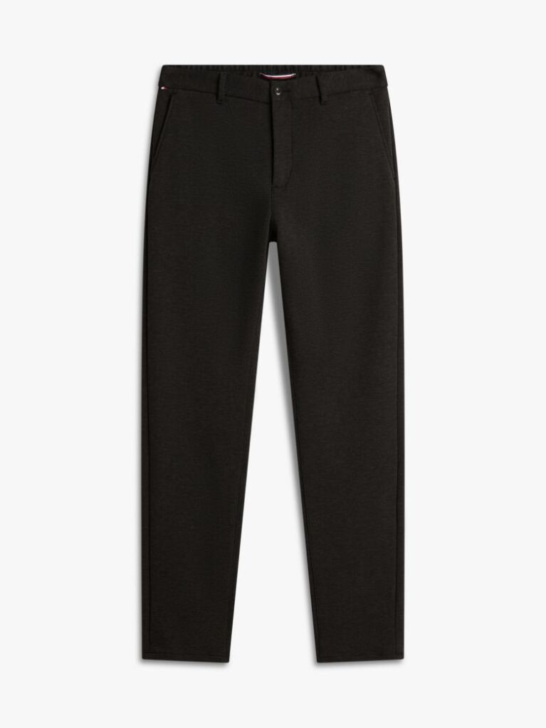 Grey Harlem Interlock Knit Pique Tapered Leg Trousers  Men
