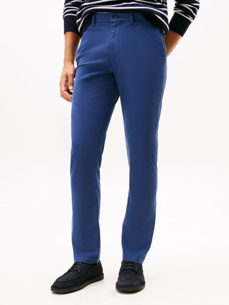 Blue Denton Twill Chinos  Men