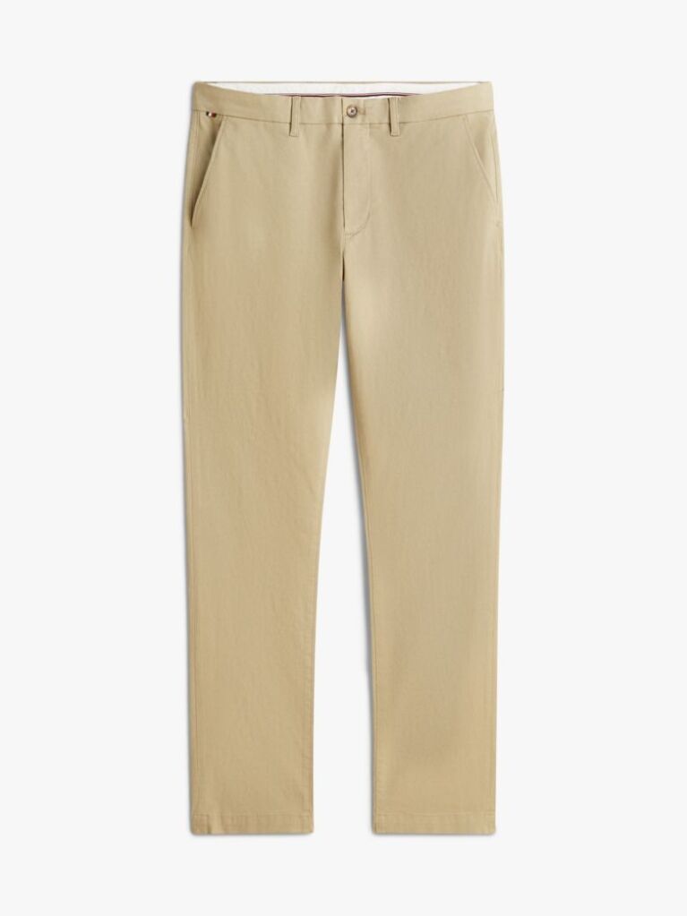 Khaki Bleecker Textured Print Slim Trousers  Men