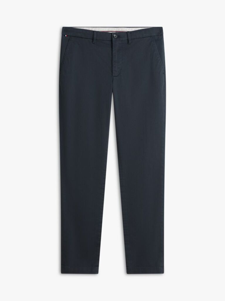 Blue Bleecker Textured Print Slim Trousers  Men