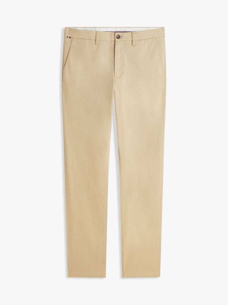 Beige Bleecker Textured Print Slim Trousers  Men