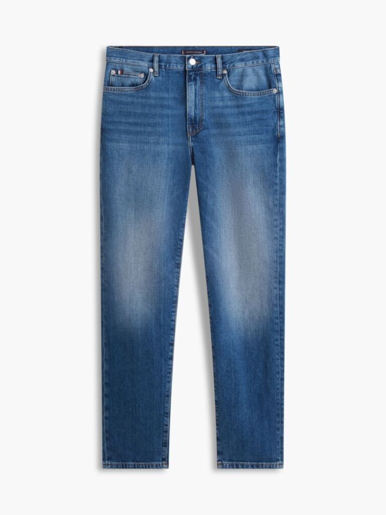 Blue Denton Whiskered Slim Straight Leg Jeans  Men