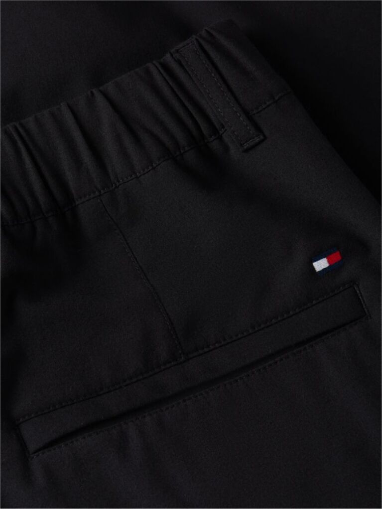 Black Dover Flag Embroidery 8" Inseam Chino Bermuda Shorts  Men