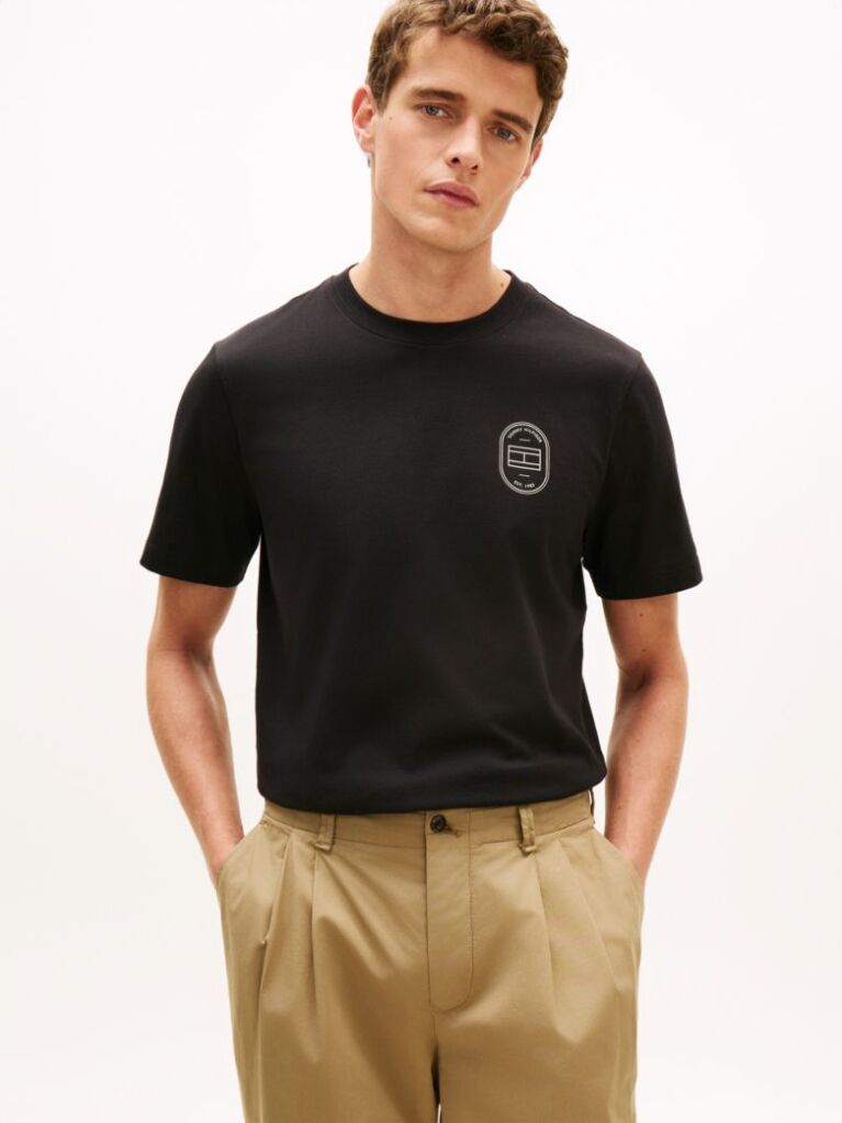 Black Logo Crew Neck T-Shirt  Men