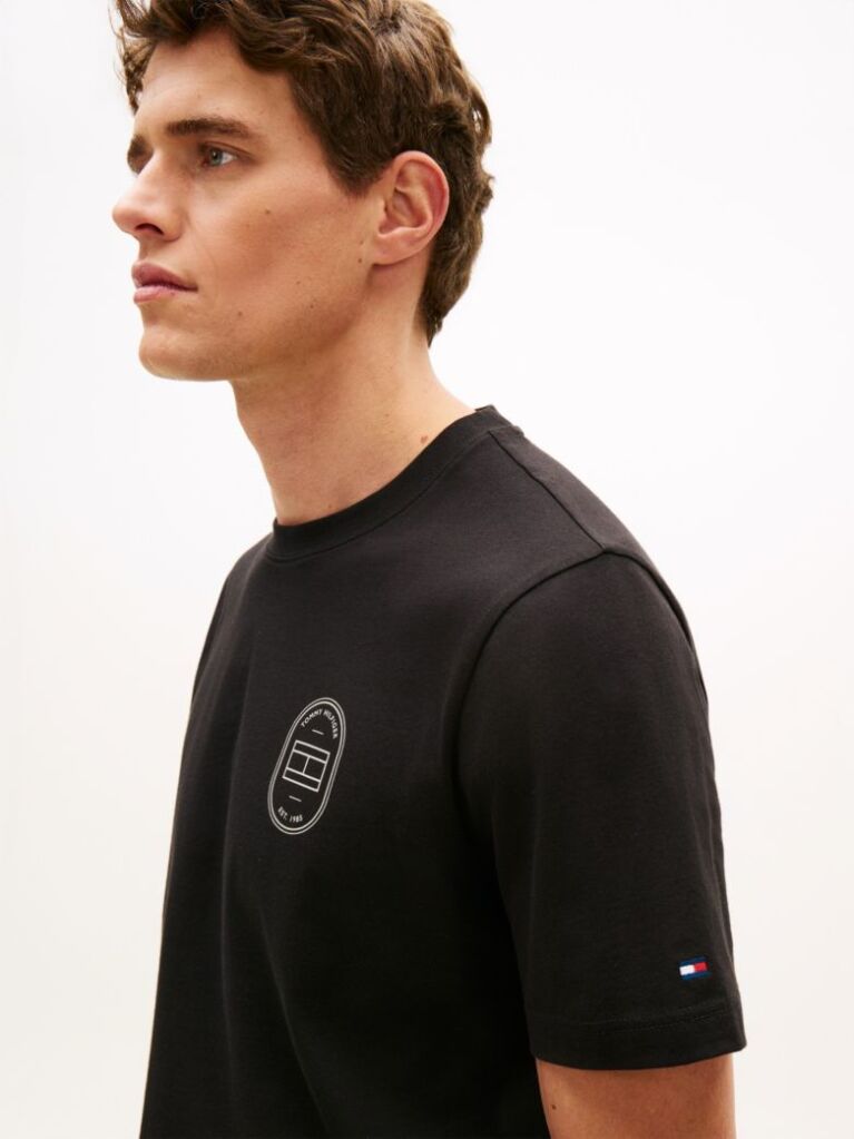 Black Logo Crew Neck T-Shirt  Men