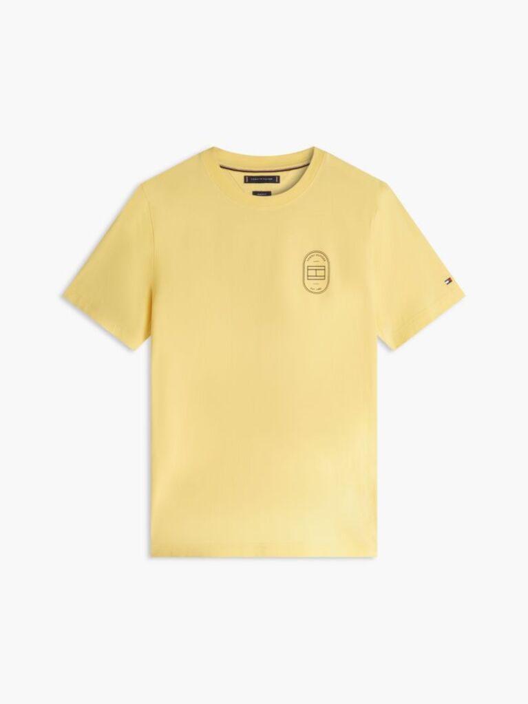 Yellow Logo Crew Neck T-Shirt  Men
