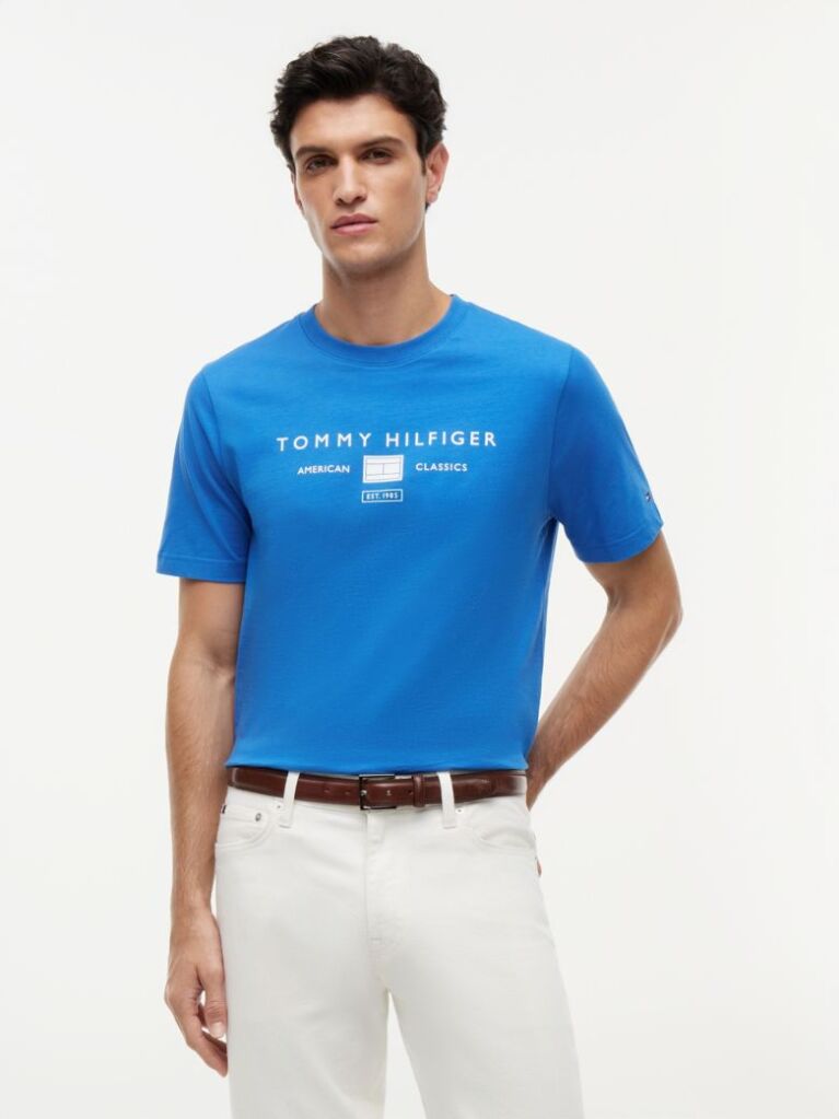 Blue Jersey Logo T-Shirt  Men