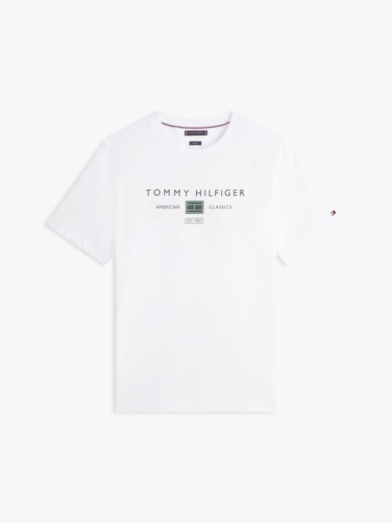 White Jersey Logo T-Shirt  Men