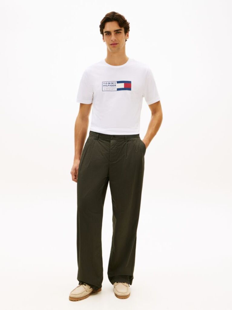 White Logo Jersey Crew Neck T-Shirt  Men