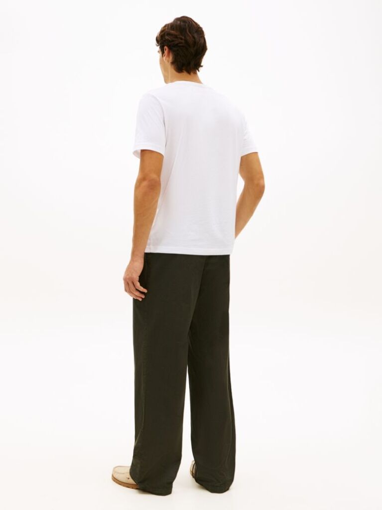White Logo Jersey Crew Neck T-Shirt  Men