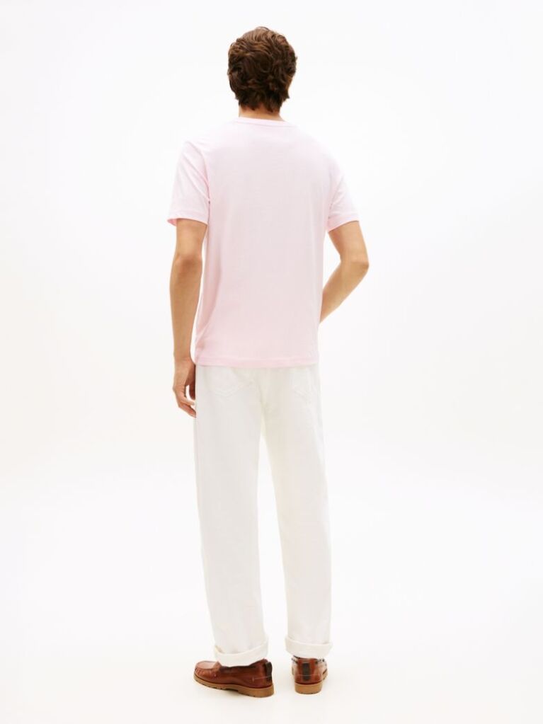 Pink Logo Graphic Crew Neck T-Shirt  Men