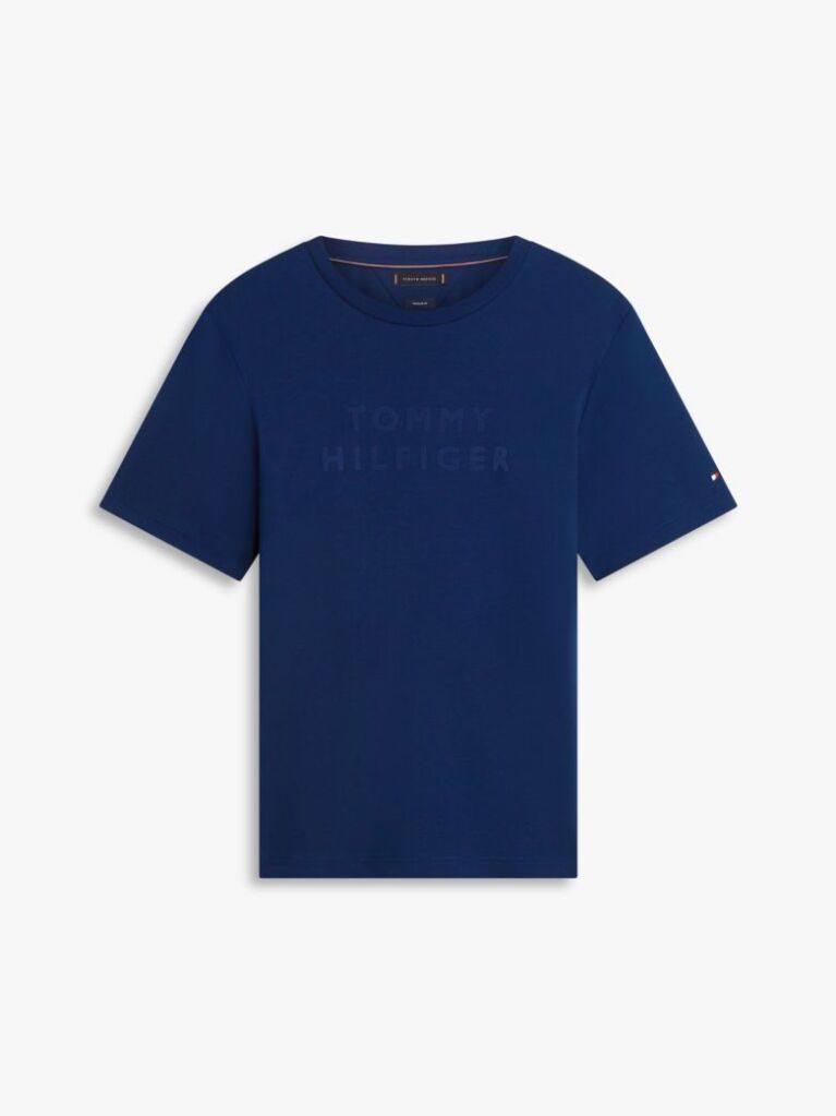 Μπλε T-Shirt Με Tonal Λογότυπο  Άνδρες