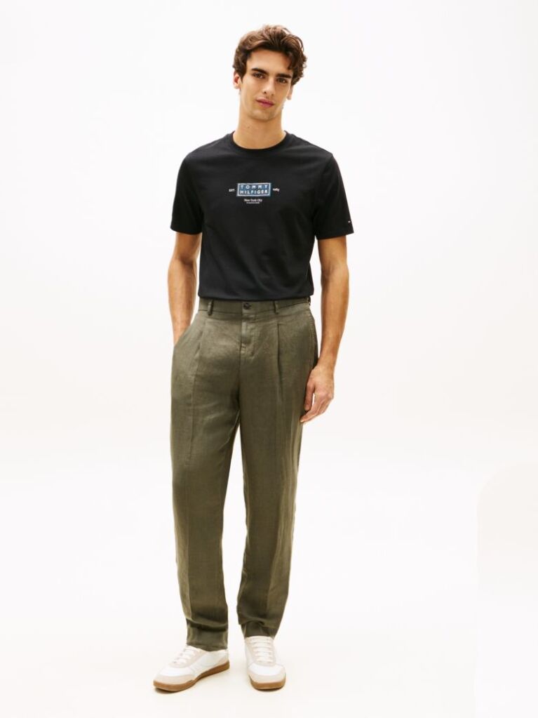 Black Heritage Logo Jersey Crew Neck T-Shirt  Men
