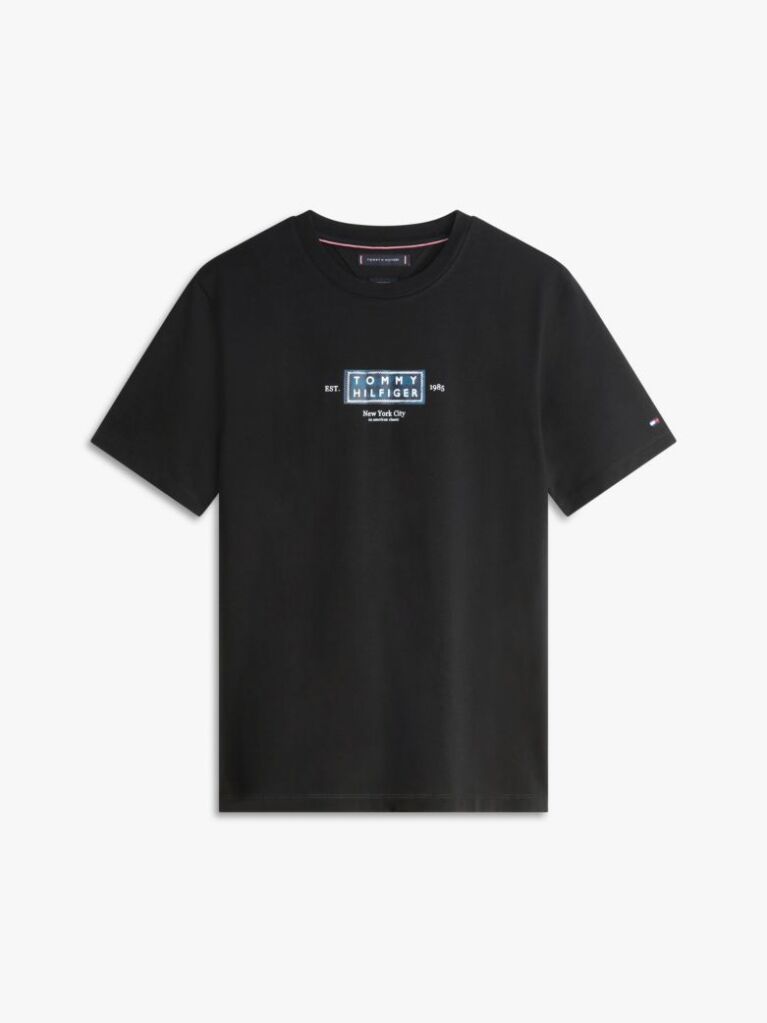 Black Heritage Logo Jersey Crew Neck T-Shirt  Men