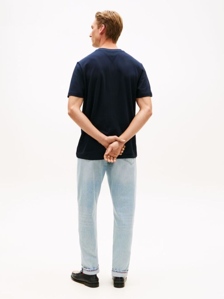 Blue Global Stripe Pocket Pique Jersey T-Shirt  Men