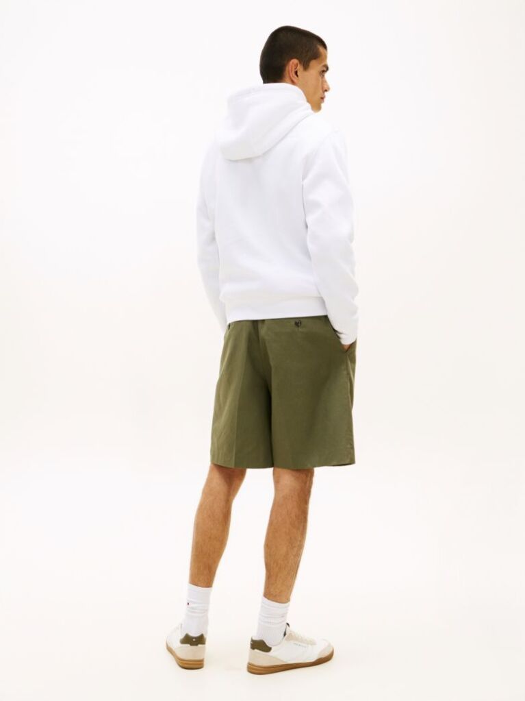 White Logo Terry Drawstring Hoody  Men