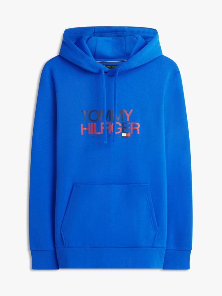 Blue Logo Graphic Hoody  Men