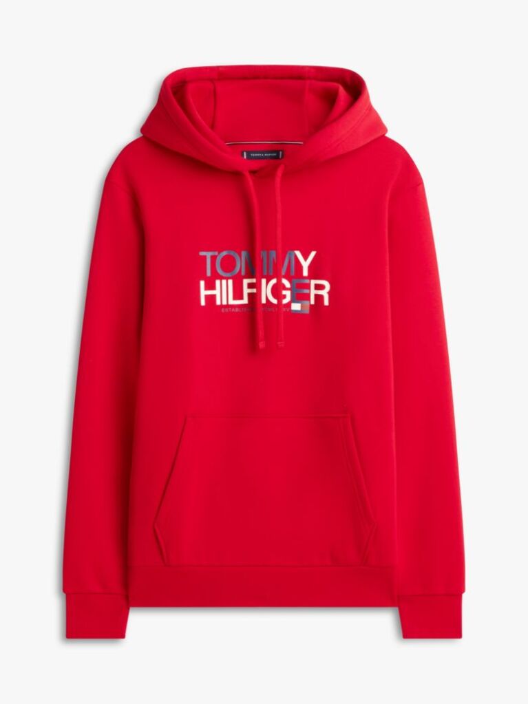 Red Logo Graphic Hoody  Men