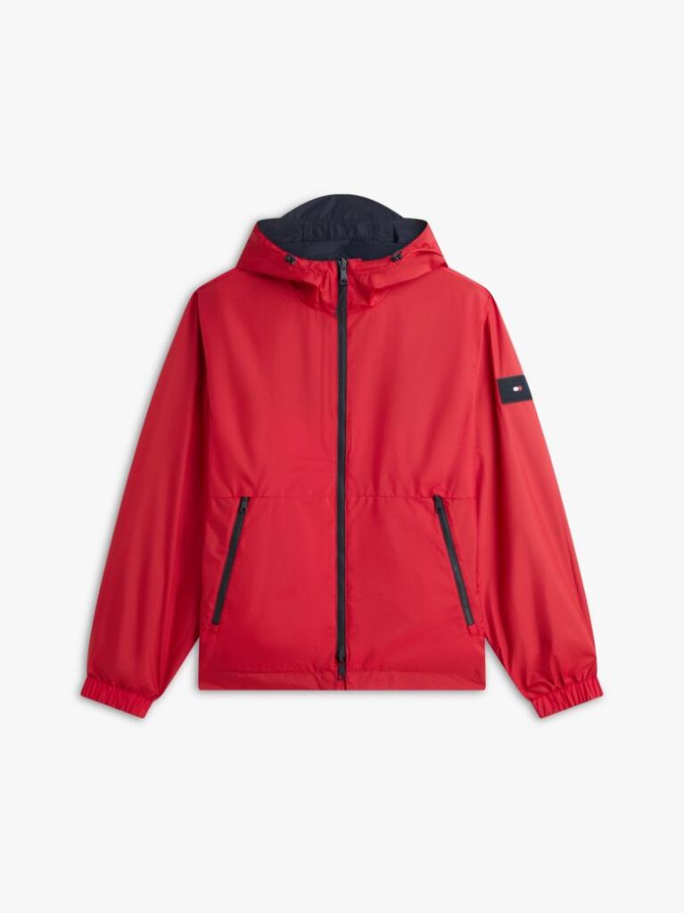 Blue Reversible Colour-Blocked Hooded Jacket  Men