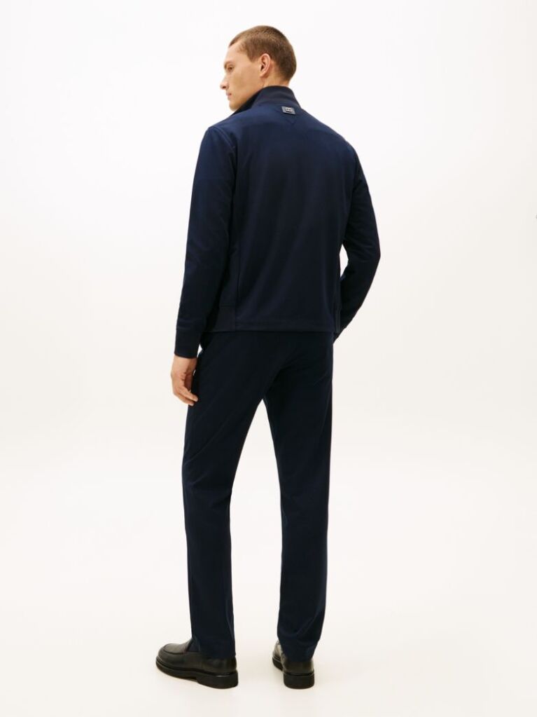 Blue Performance Smart Casual Zip-Thru Jumper  Men