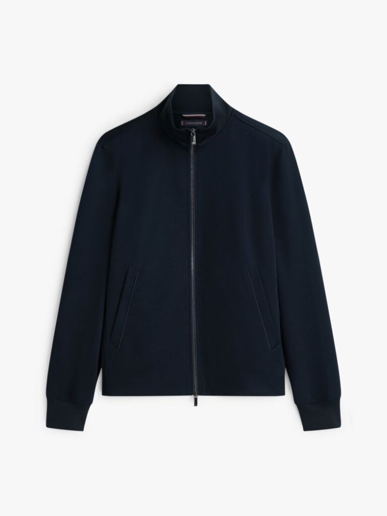 Blue Performance Smart Casual Zip-Thru Jumper  Men