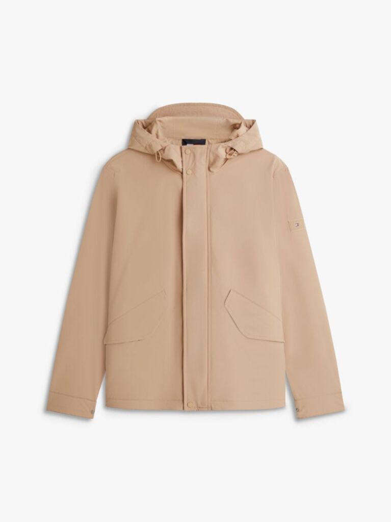 Beige Lightweight Packable Hooded Jacket  Men
