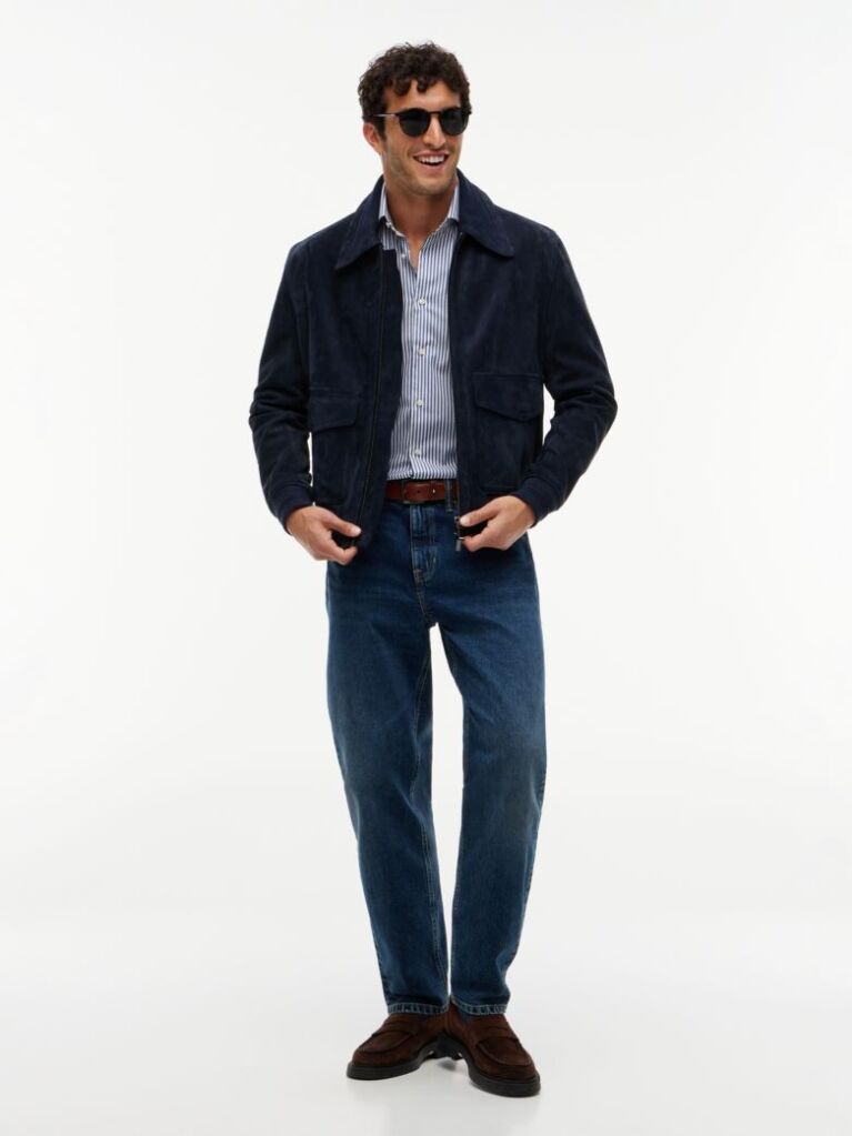 Μπλε Smart Casual Ριγέ Πουκάμισο Σε Slim Γραμμή  Άνδρες