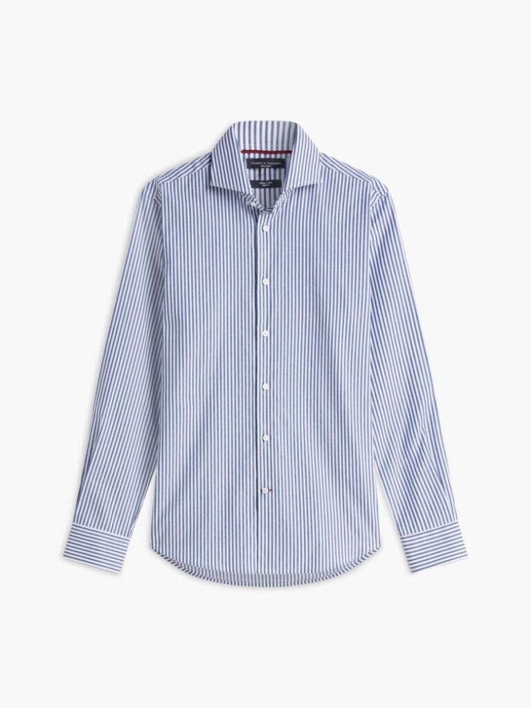 Μπλε Smart Casual Ριγέ Πουκάμισο Σε Slim Γραμμή  Άνδρες
