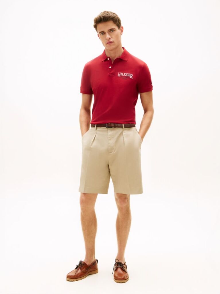 Red Regular Fit Heritage Logo Polo Shirt  Men