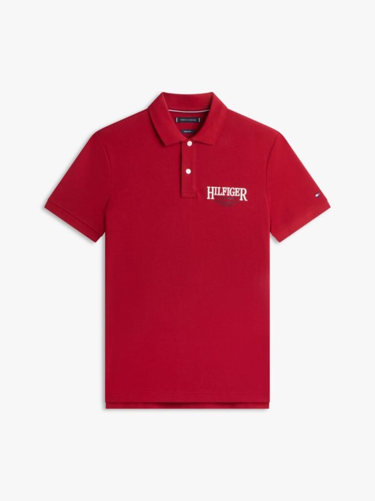 Red Regular Fit Heritage Logo Polo Shirt  Men