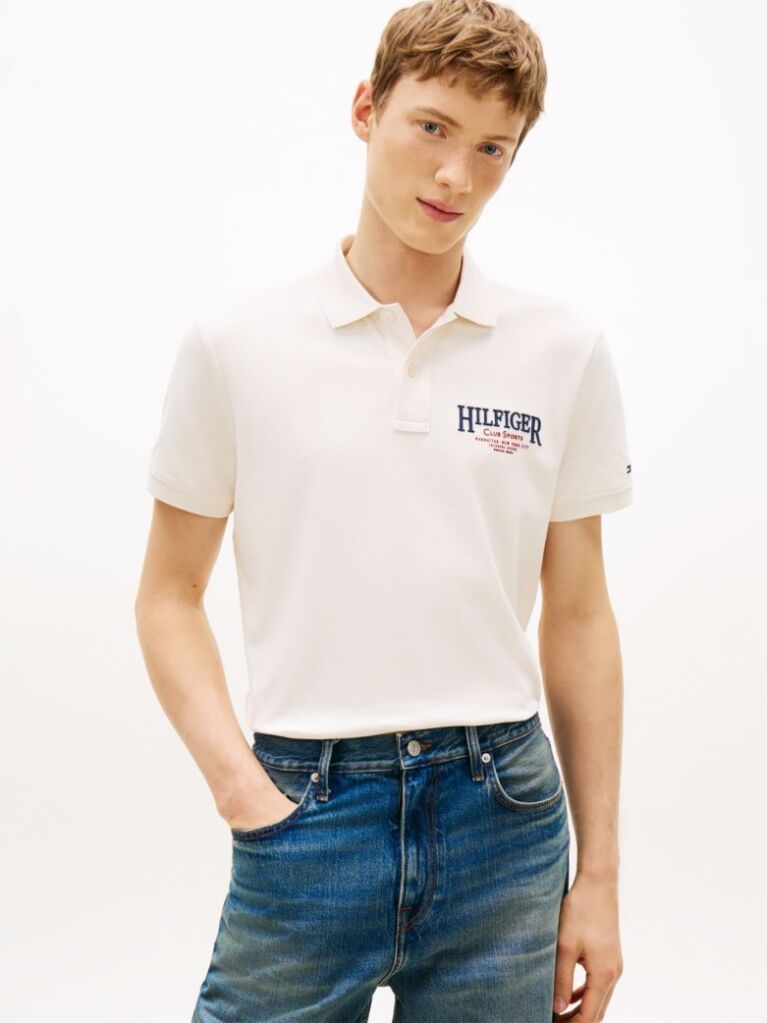 Beige Regular Fit Heritage Logo Polo Shirt  Men