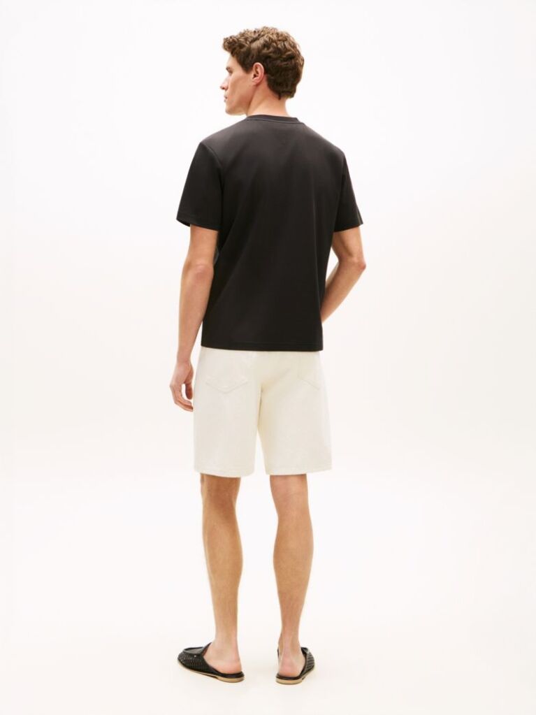 Black This T-shirt is made from performance stretch Pima cotton and given an extra tactile touch by the embossed logo.  Men
