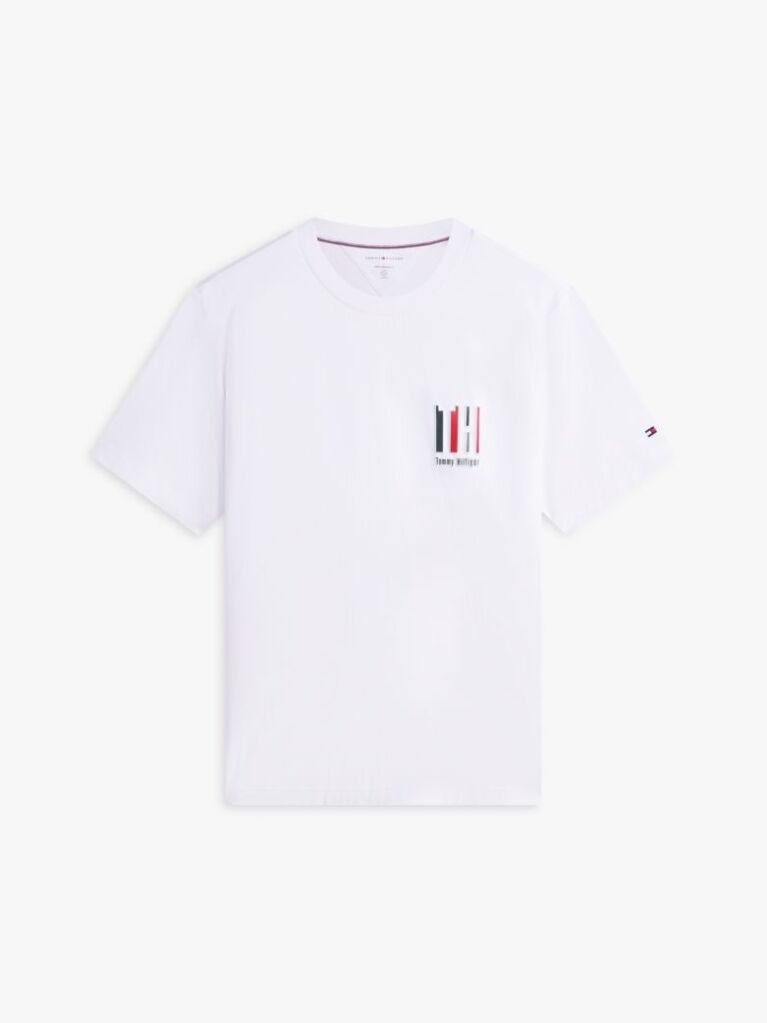 Άσπρο Performance T-Shirt Με Κεντητό Λογότυπο  Άνδρες
