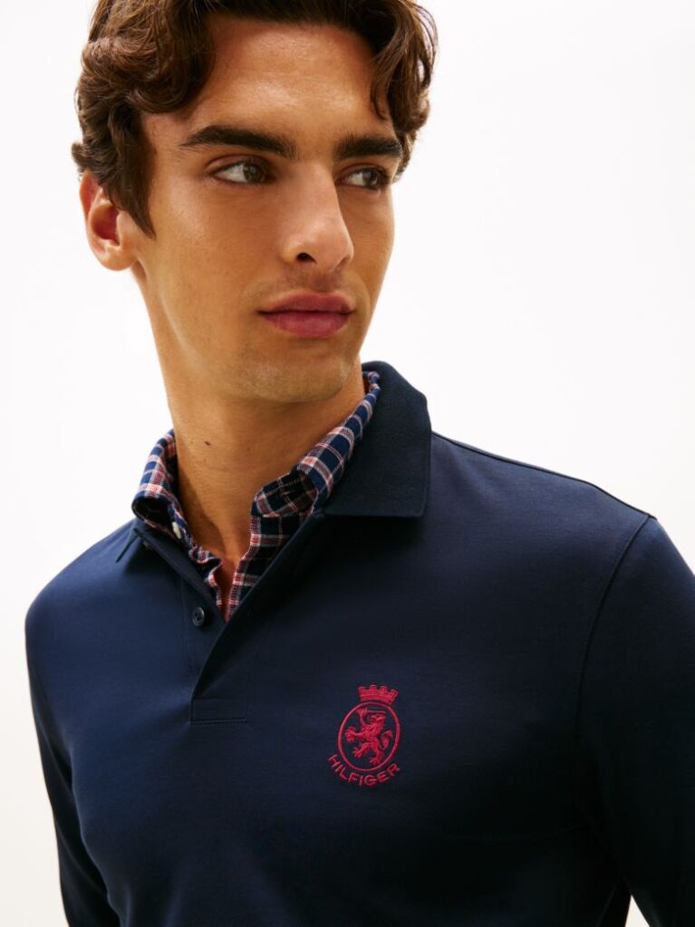 Blue TH Crest Regular Fit Polo Shirt  Men