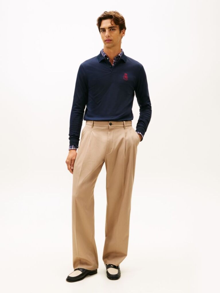 Blue TH Crest Regular Fit Polo Shirt  Men