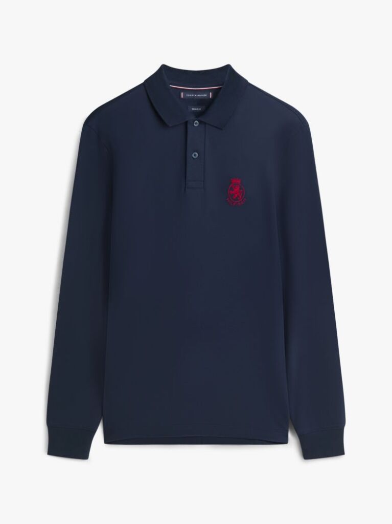 Blue TH Crest Regular Fit Polo Shirt  Men