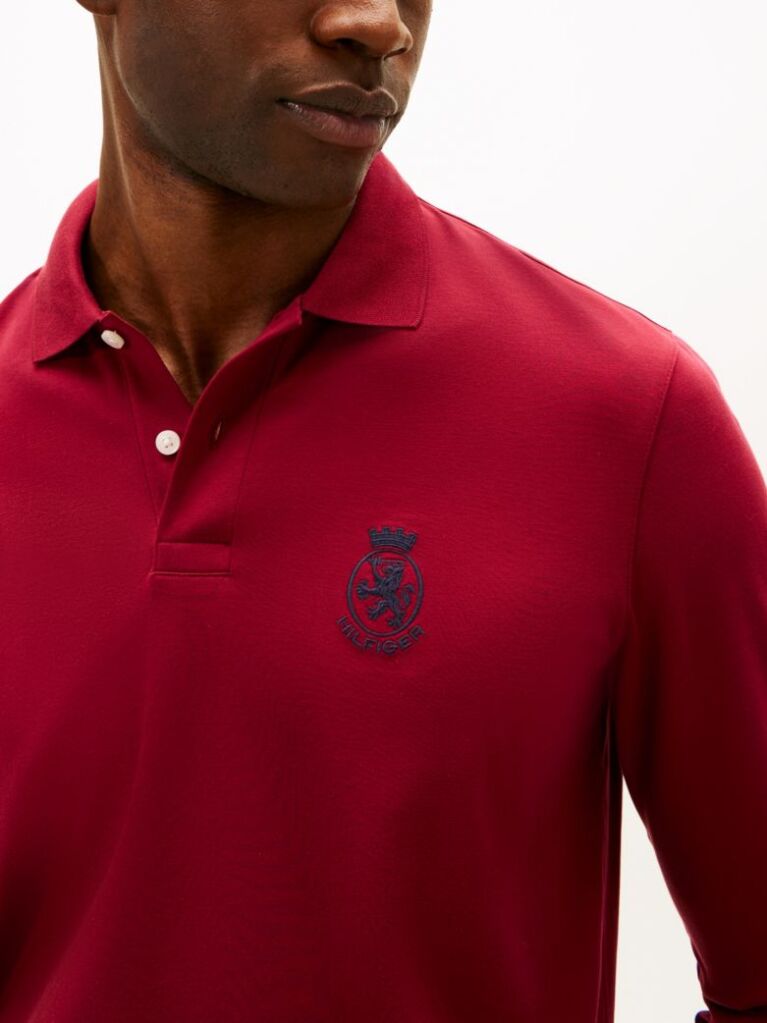 Red TH Crest Regular Fit Polo Shirt  Men
