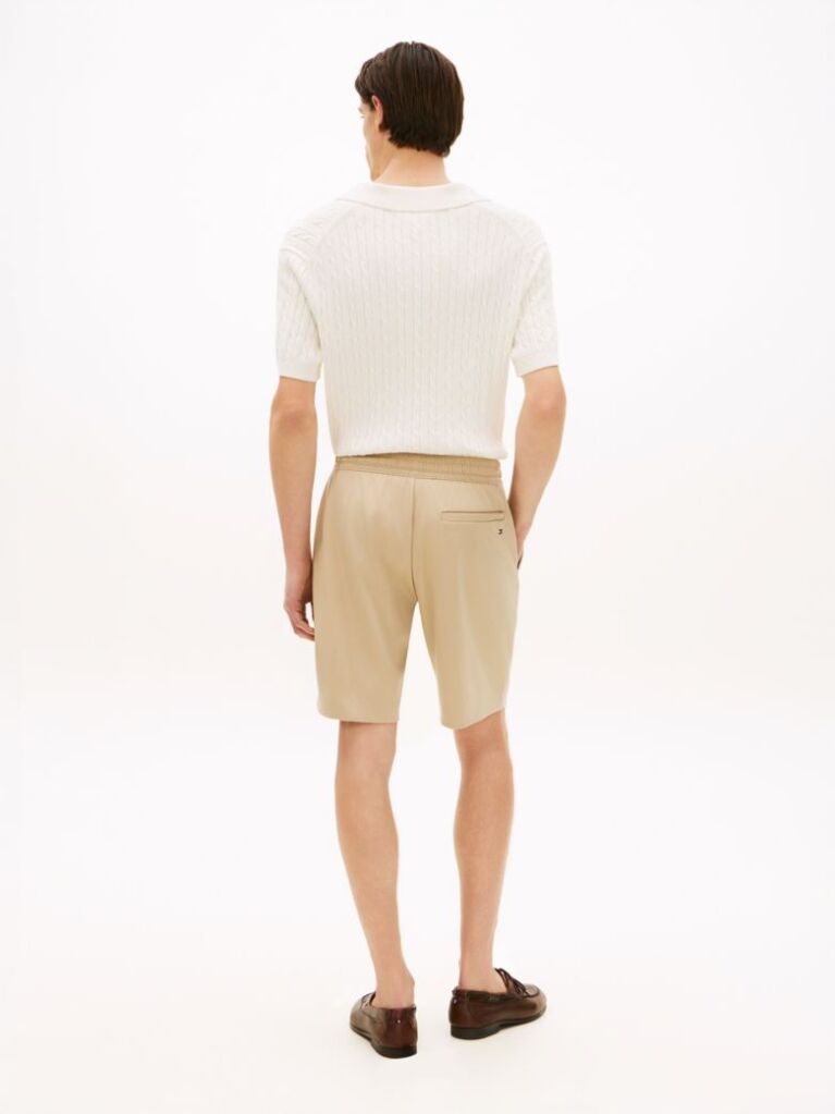 Beige Classic Sweat Bermuda  Shorts  Men
