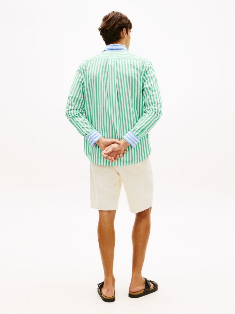 Multi Classic Fit Logo Embroidery Paper Touch Shirt  Men