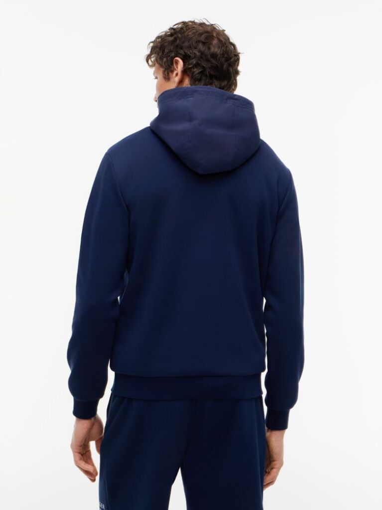 Blue Logo Drawstring Hoody  Men
