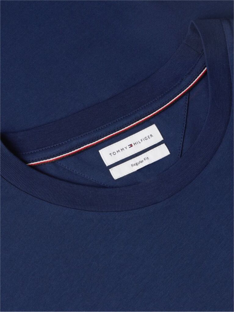 Μπλε Βαμβακερό T-Shirt Με Λογότυπο  Άνδρες
