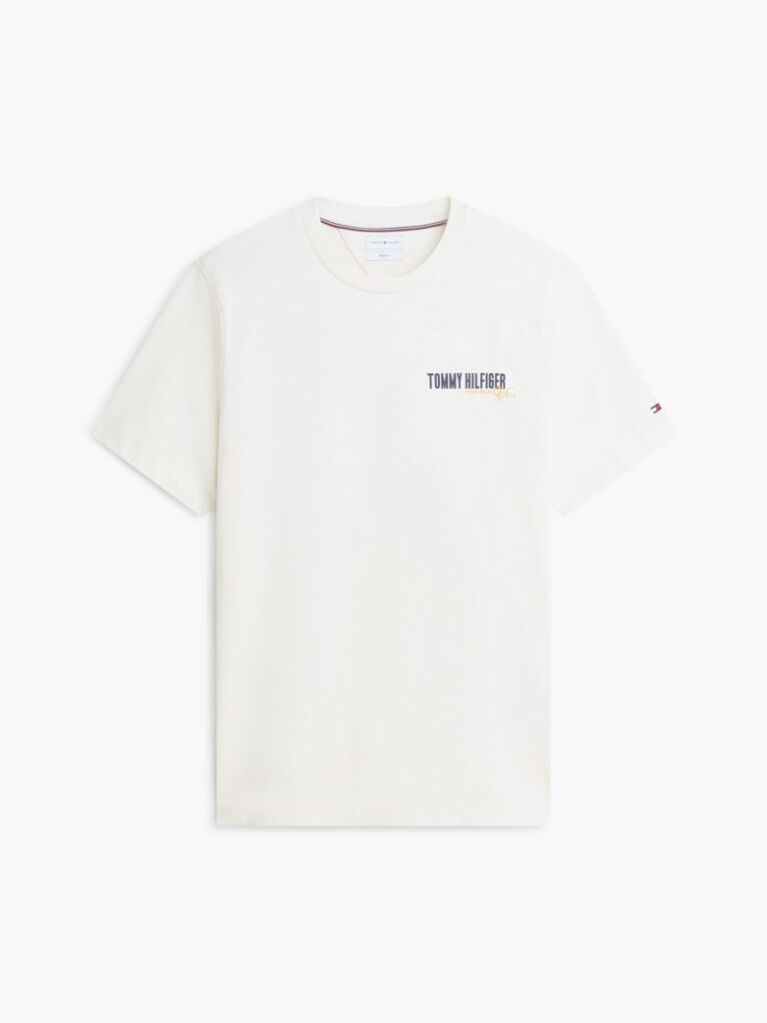 Beige Back Graphic Jersey T-Shirt  Men
