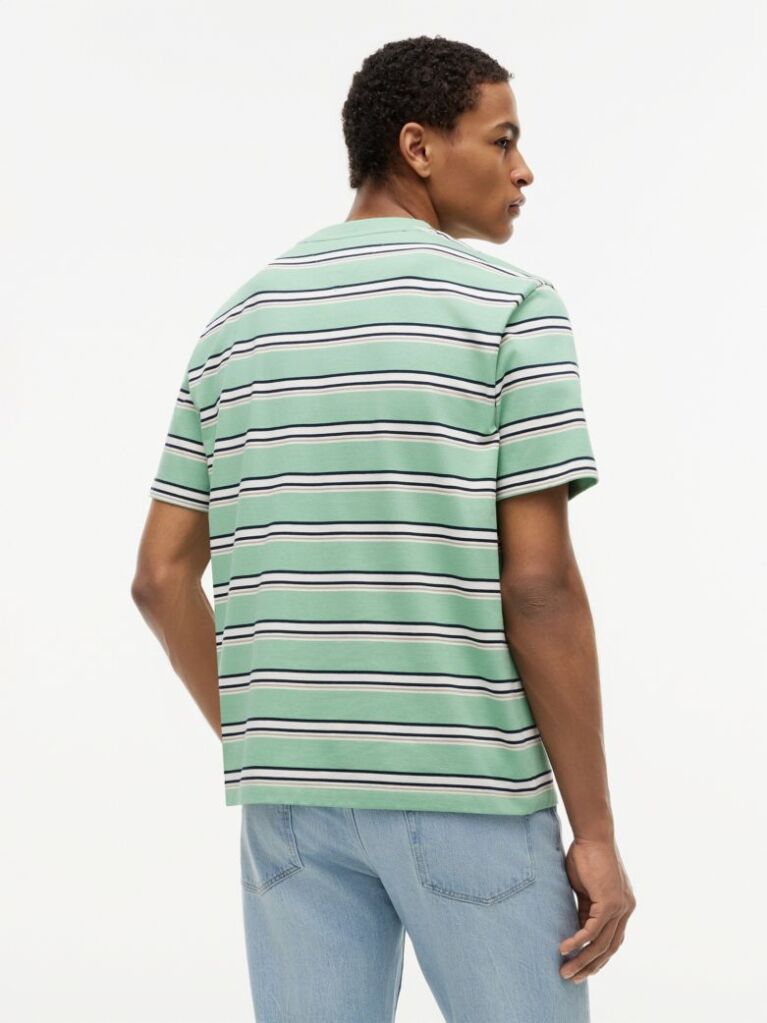 Multi Mixed Stripe Relaxed Jersey T-Shirt  Men