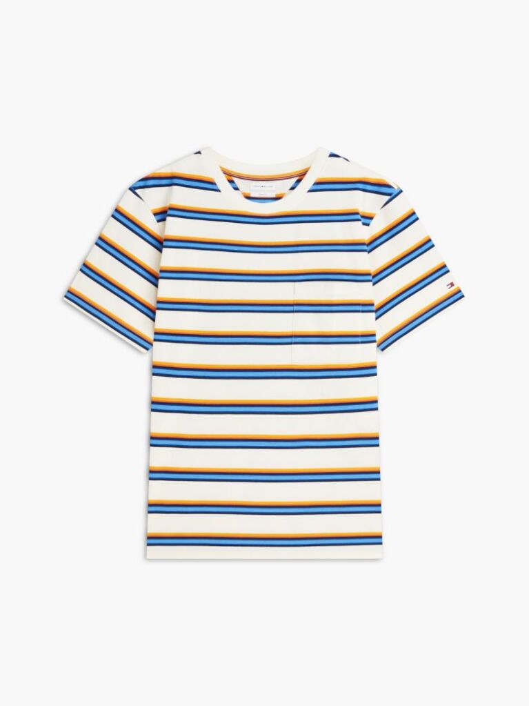 Multi Mixed Stripe Relaxed Jersey T-Shirt  Men