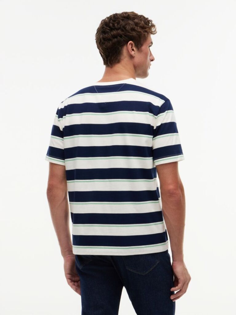 Multi Mixed Stripe Relaxed Jersey T-Shirt  Men
