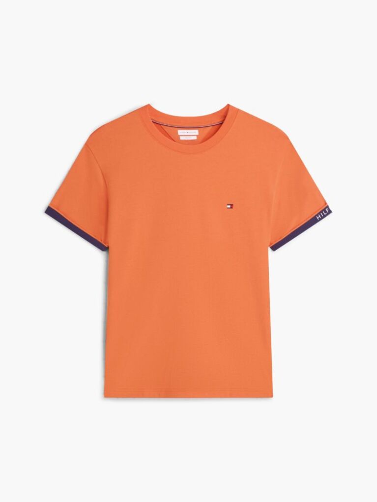 Orange Mixed Texture T-Shirt  Men