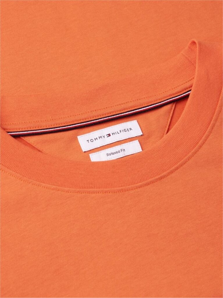 Orange Mixed Texture T-Shirt  Men