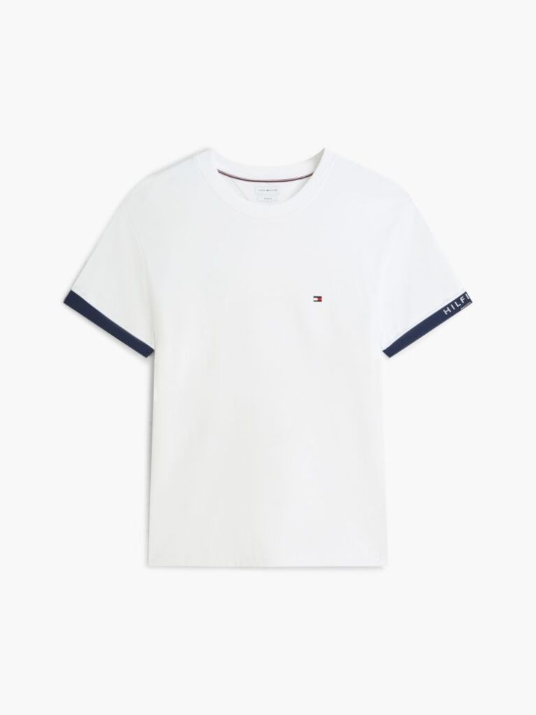 White Mixed Texture T-Shirt  Men